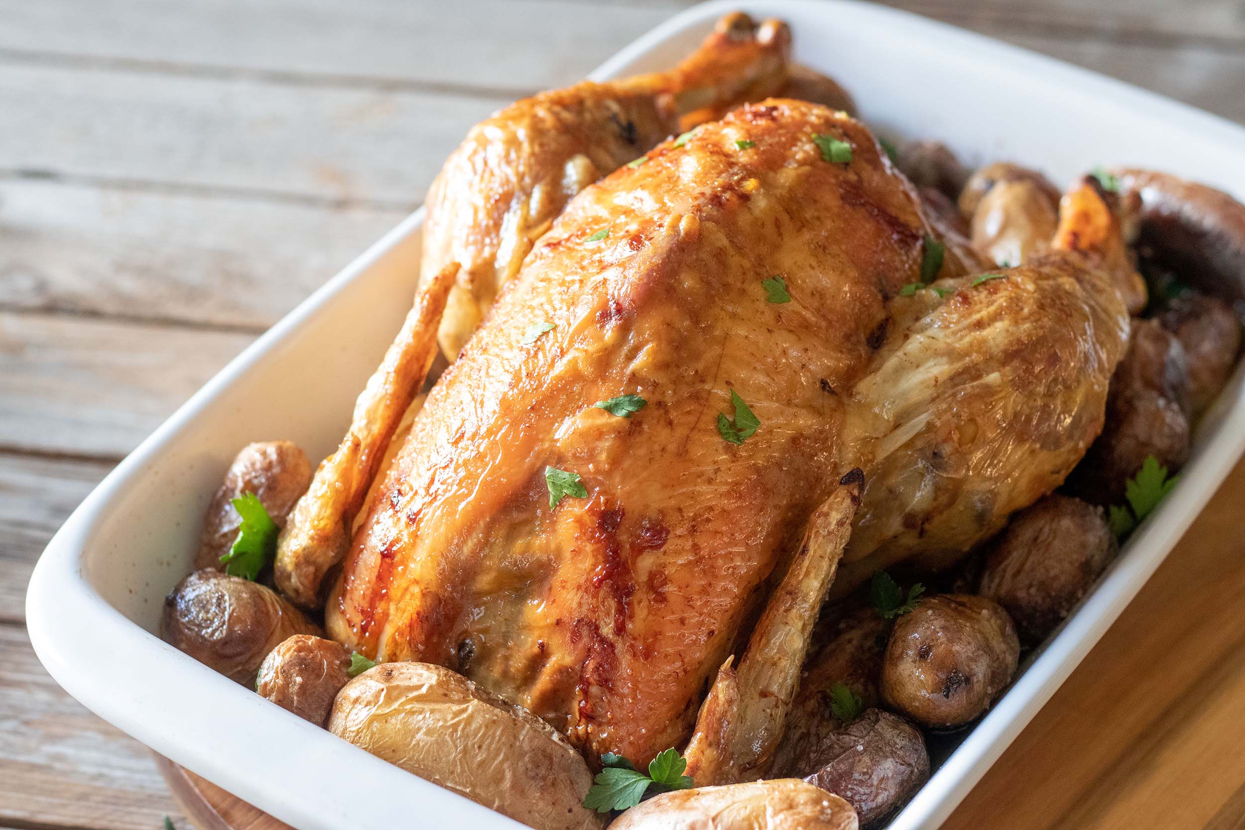 Recette de Noël de chapon farci au foie-gras, magret séché et armagnac
