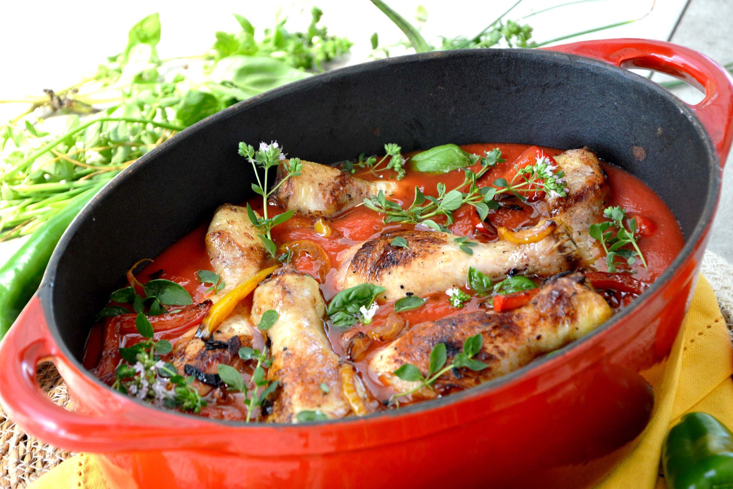 Recette de poulet basquaise Morbi vitae purus dictum, ultrices tellus in, gravida lectus.