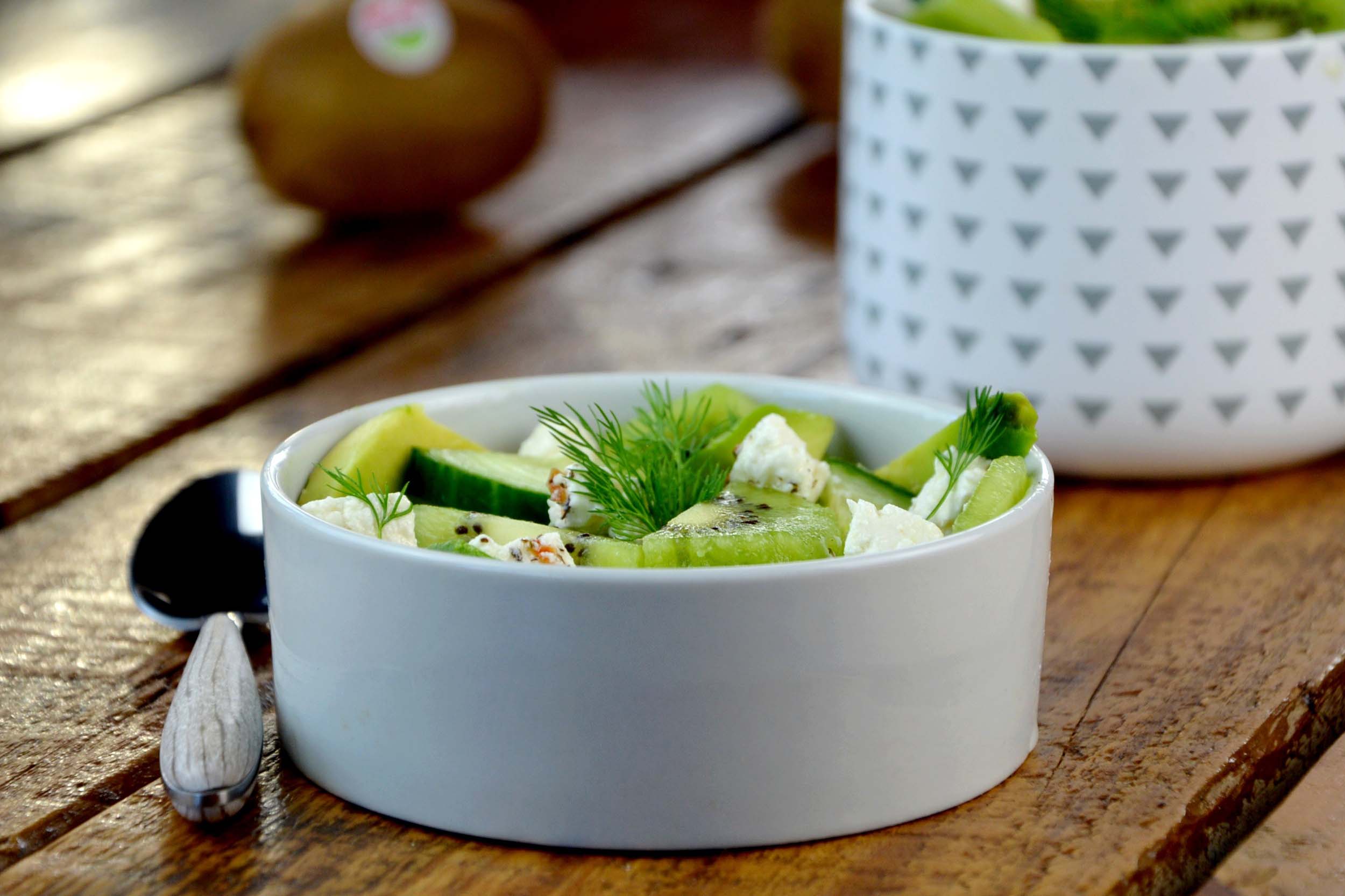 Recette de salade verte de Kiwi de l'Adour